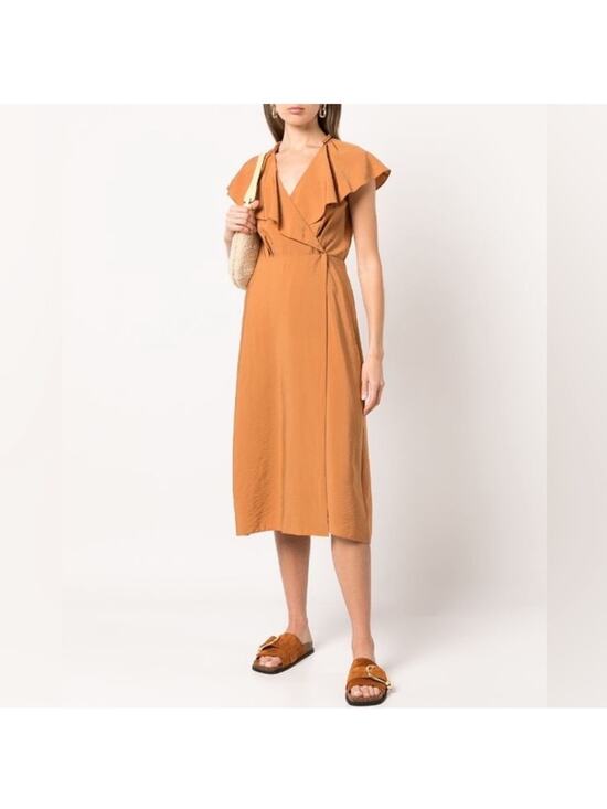 Vince Dresses & Skirts - Vince Braid Trim Wrap Dress